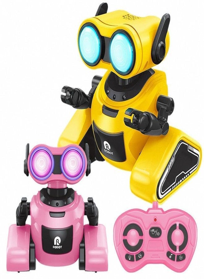 Brighterbee ألعاب روبوت Brighterbee للبنات مع ملصقات ثلاثية الأبعاد للأطفال من 3 إلى 5 سنوات، ألعاب عيد الفصح للأطفال، لعبة روبوت تعمل بجهاز تحكم عن بعد مع موسيقى وعيون LED بأربعة ألوان، تغني وترقص، هدية عيد ميلاد للأولاد والبنات - Image 1
